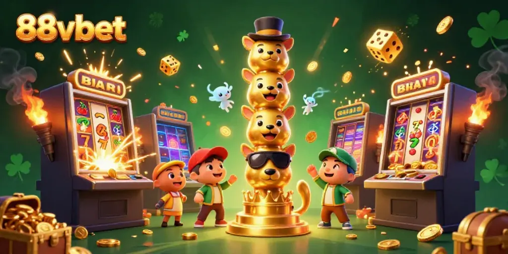 Experience casino excitement with 88vbet’s vibrant totem and jackpot scene in 3D.